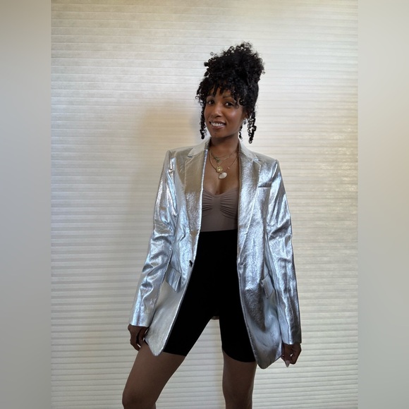 A.L.C. Silver Metallic Blazer - Picture 3 of 16